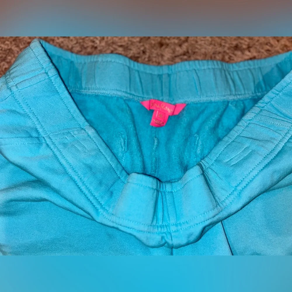 Women's Lily Pulitzer Aqua Blue Casual Shorts Size XL - Picture 2 of 5